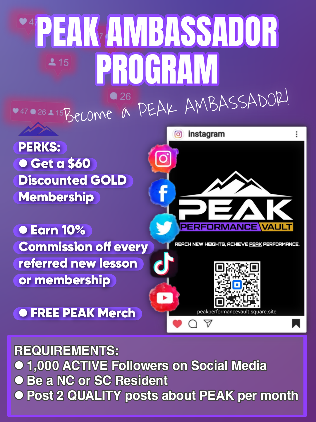 PEAK AMBASSADOR PROGRAM